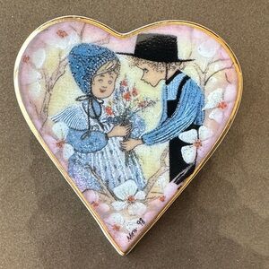 Vintage Never Worn Pat Buckley Moss Apple Blossom Love